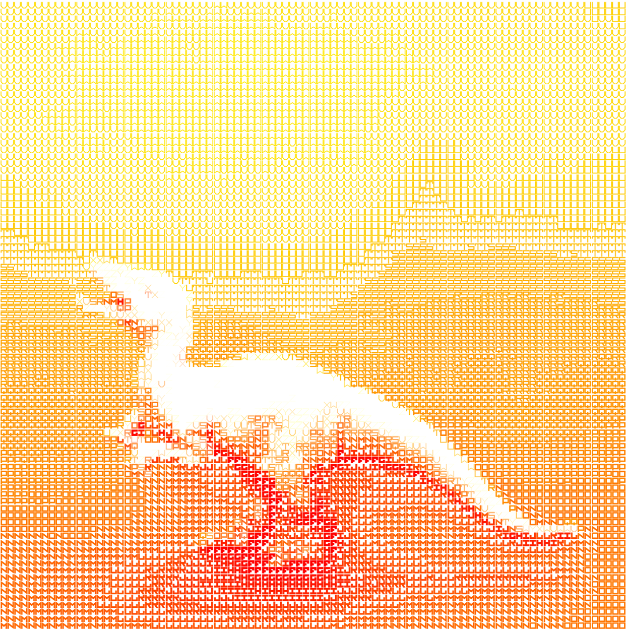 ASCII art of a dinosaur