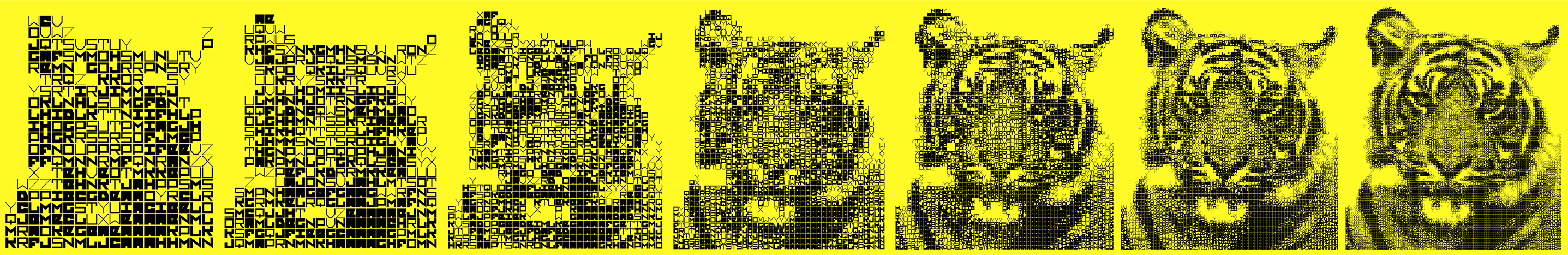 Demo of ASCII art of a tiger